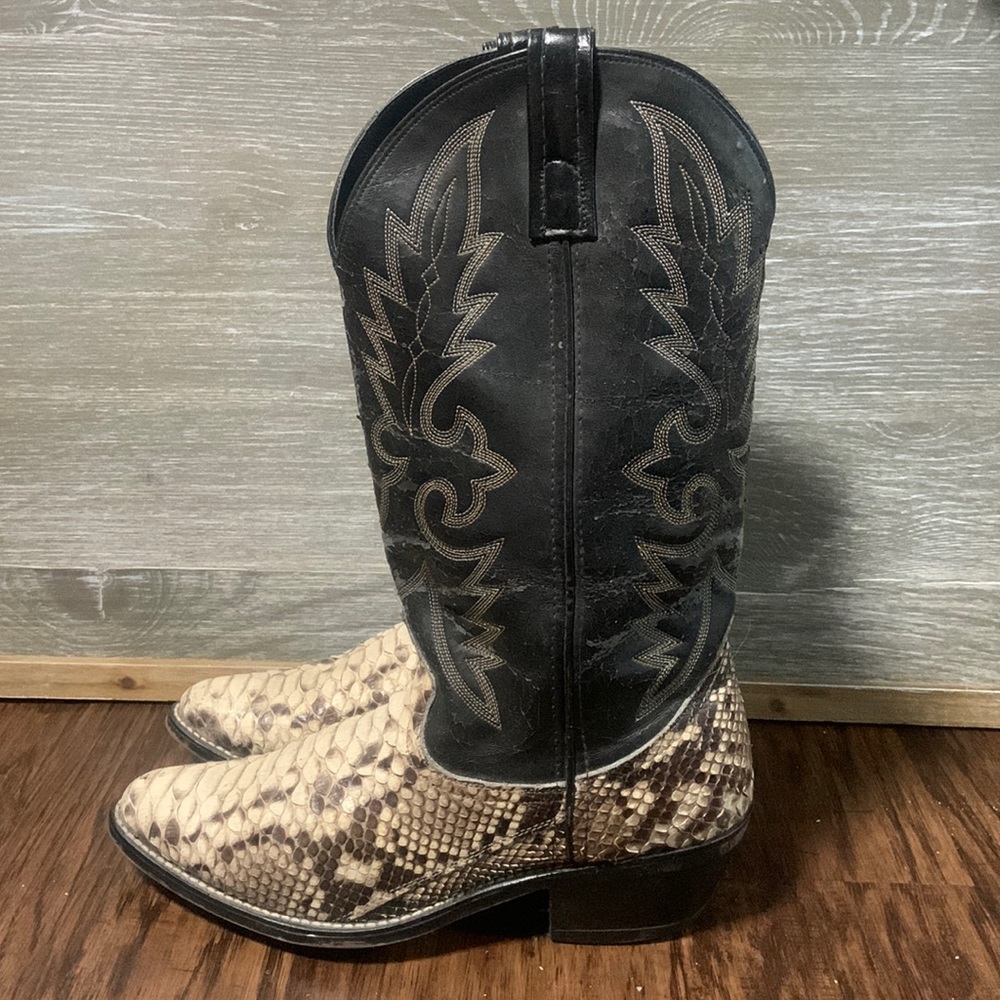 Python western boots for women